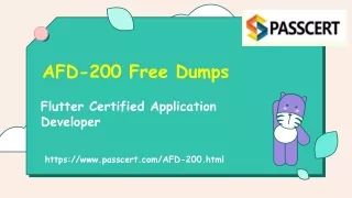 Flutter Certified Application Developer AFD-200 Dumps
