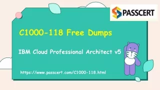 IBM Cloud Professional Architect v5 C1000-118 Dumps