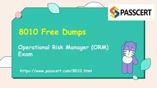 Operational Risk Manager (ORM) 8010 Dumps