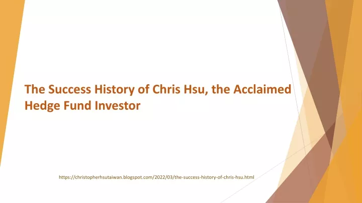 the success history of chris hsu the acclaimed