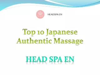 Top 10 Japanese Authentic Massage