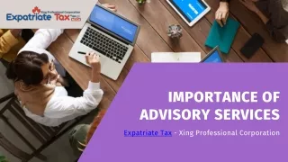 importance of advisory services