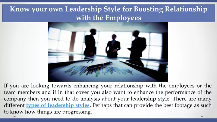 know your own leadership style for boosting