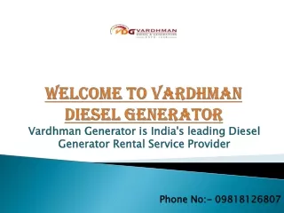 Commercial Generator on Rent in Delhi