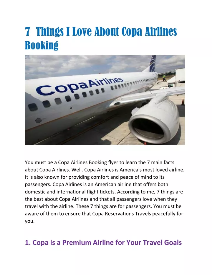 7 things i love about copa airlines booking