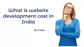 What is website development cost in India - iTrobes