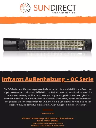 infrarot au enheizung oc serie