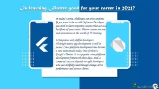 is learning flutter good for your career in 2022