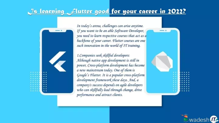 is learning flutter good for your career in 2022