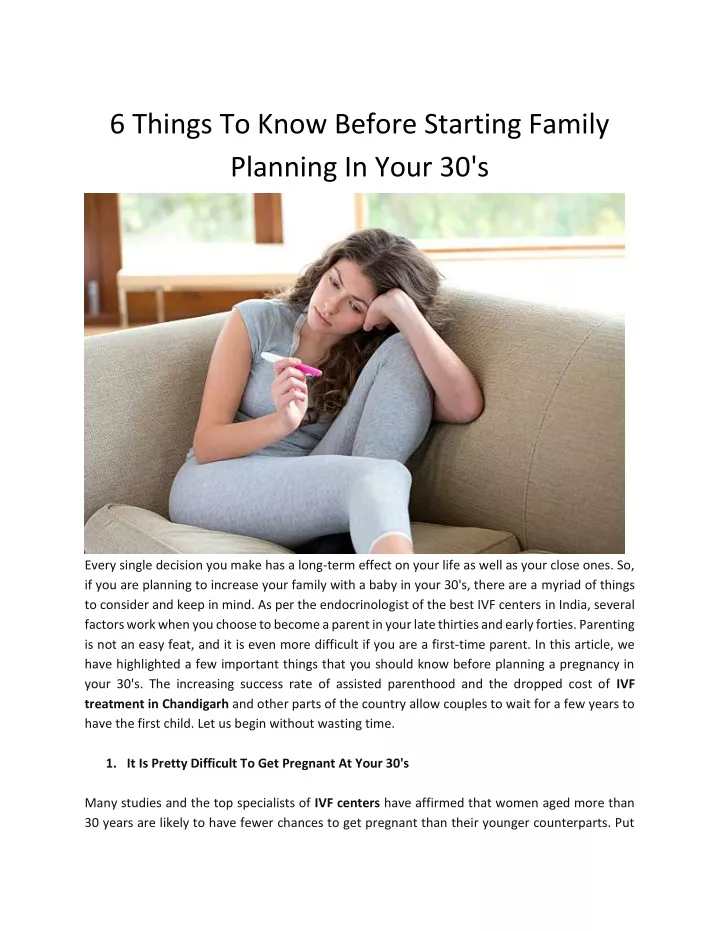 6 things to know before starting family planning