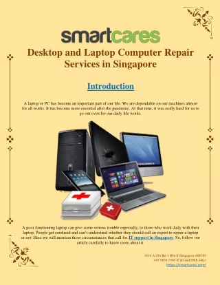 Desktop and Laptop Computer Repair Services in Singapore