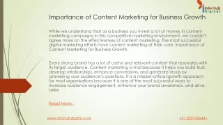 Importance of Content Marketing for Business Growth