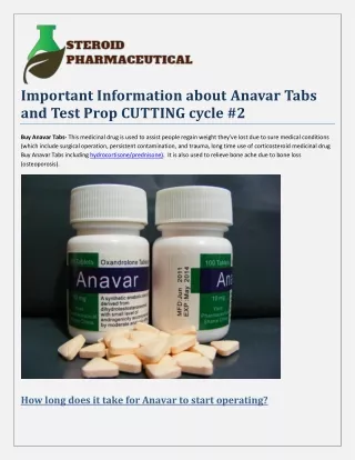 important information about anavar tabs and test