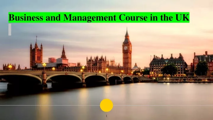 business and management course in the uk