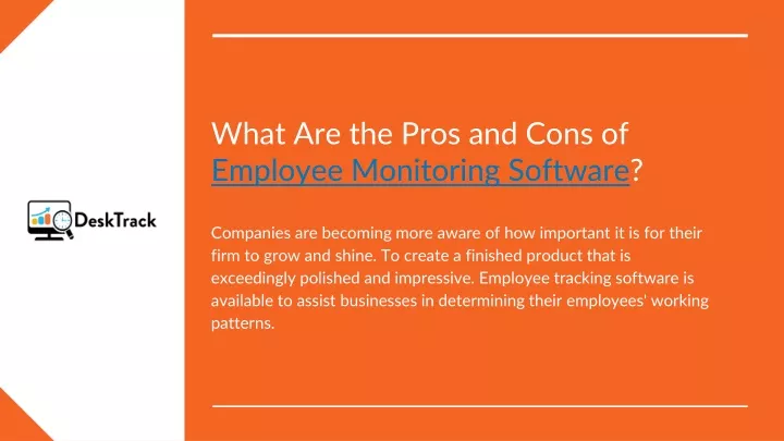 what are the pros and cons of employee monitoring software