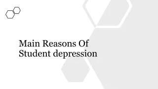 main reasons of student depression