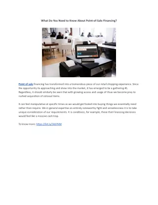 what do you need to know about point of sale