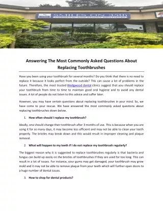 answering the most commonly asked questions about