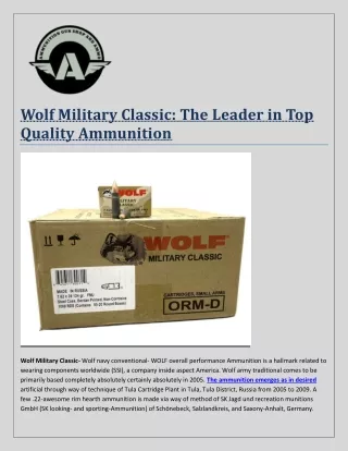 wolf military classic the leader in top quality