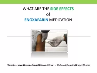 what are the side effects of enoxaparin medication