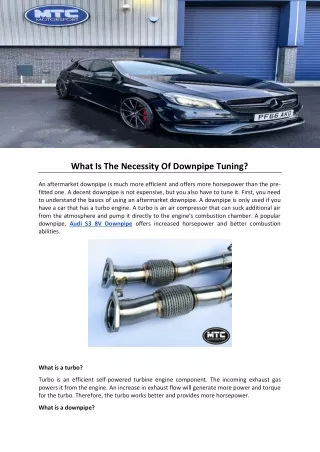 what is the necessity of downpipe tuning