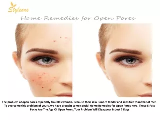 the problem of open pores especially troubles