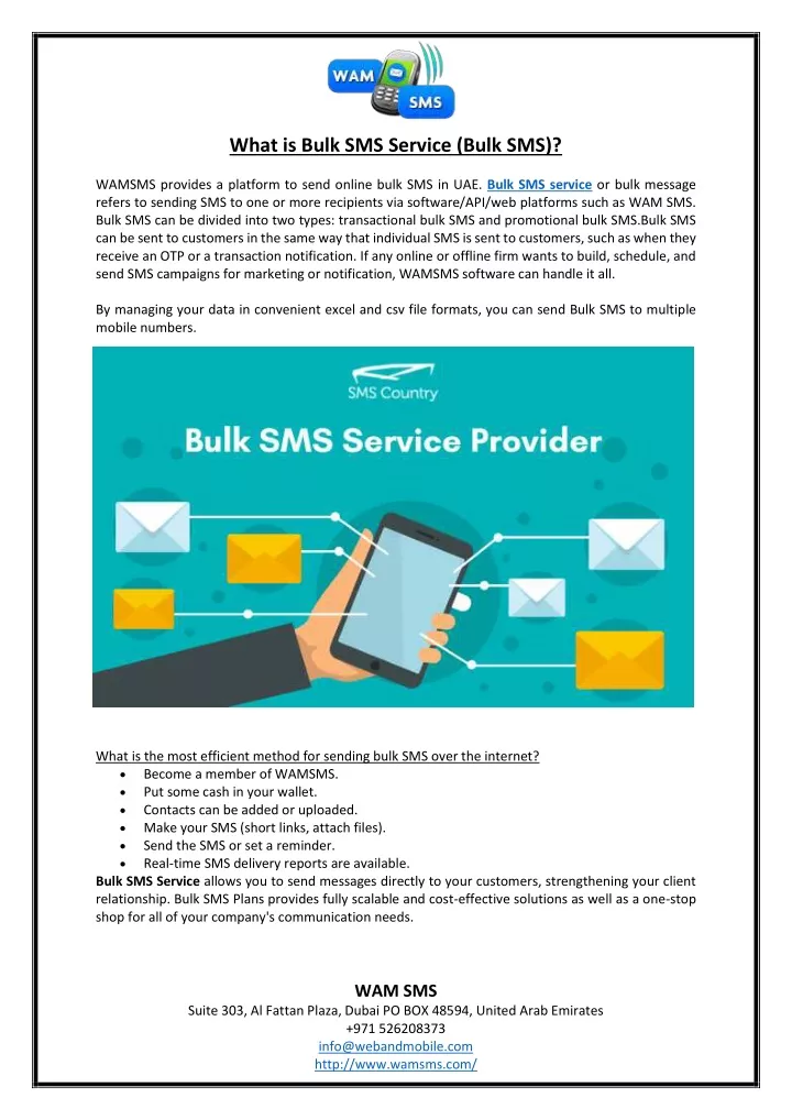 what is bulk sms service bulk sms