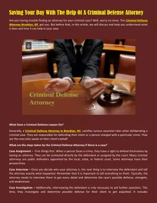 saving your day with the help of a criminal