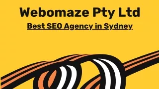 Webomaze Pty Ltd - Best SEO Agency in Sydney
