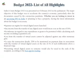 india s union budget 2022 was presented