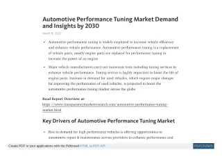 automotive performance tuning market demand