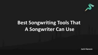 Best Songwriting tools That a Songwriter can Use