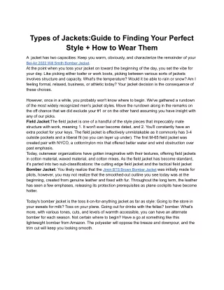 types of jackets guide to finding your perfect
