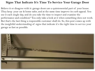 signs that indicate it s time to service your