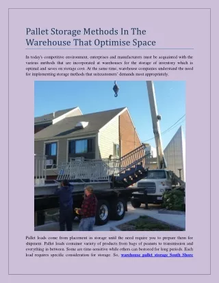 Pallet Storage Methods In The Warehouse That Optimise Space