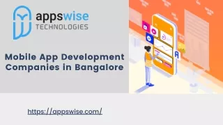Mobile App Development Companies in Bangalore -Appswise