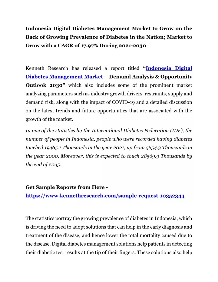 indonesia digital diabetes management market