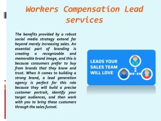workers compensation lead services