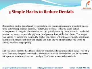 3 simple hacks to reduce denials