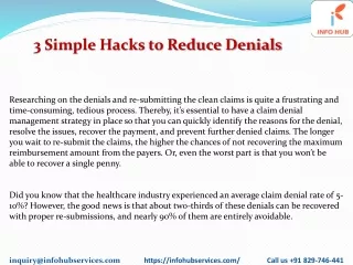 3 simple hacks to reduce denials