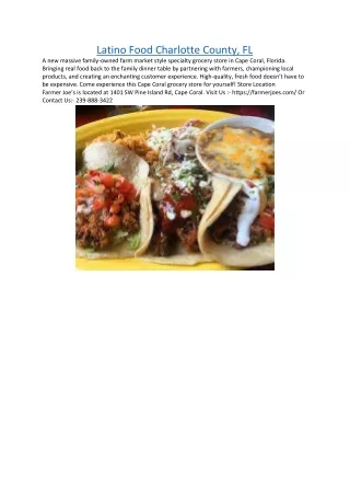 Latino Food Charlotte County, FL