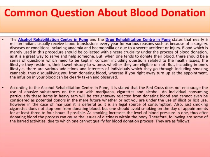common question about blood donation