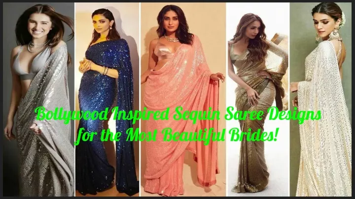 bollywood inspired sequin saree designs