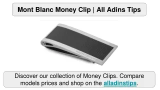 Mont Blanc Money Clip | All Adins Tips
