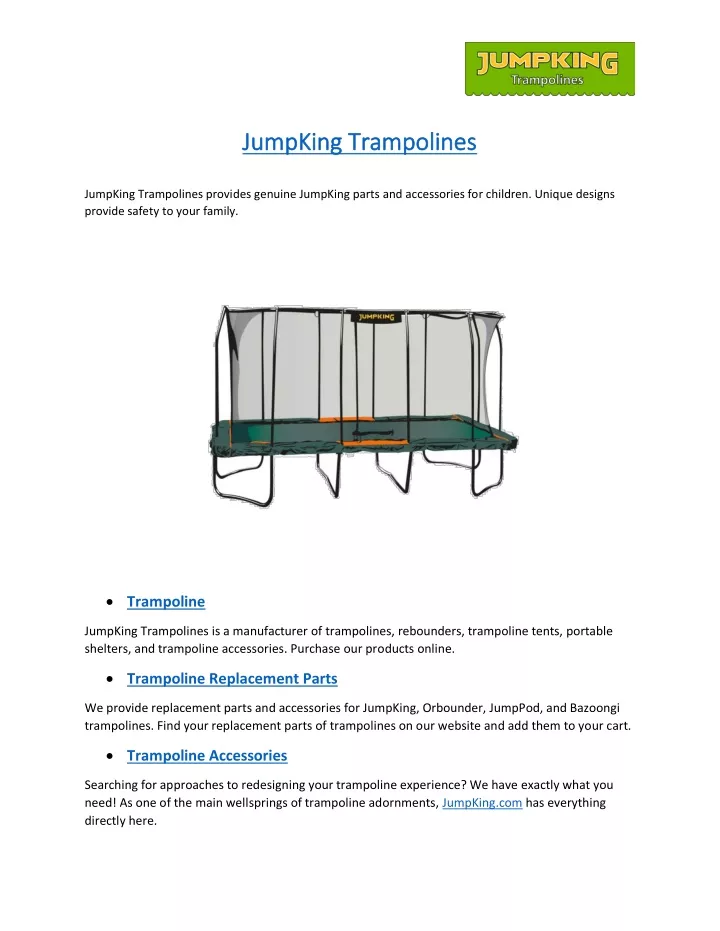 jumpking trampolines jumpking trampolines