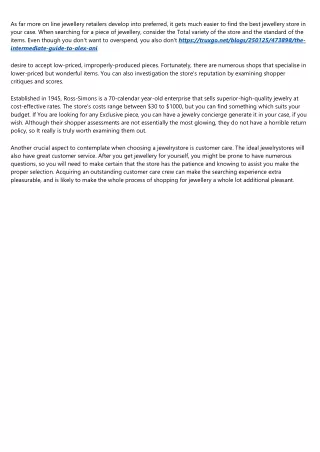as far more on line jewellery retailers develop