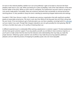 as more on the internet jewellery retailers turn