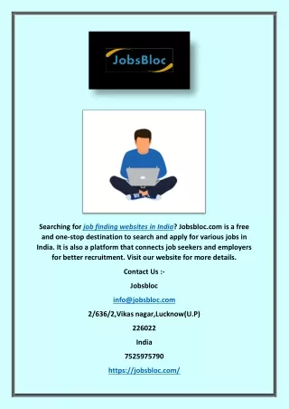Job Finding Websites in India | Jobsbloc.com