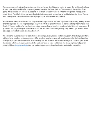 as much more on line jewellery retailers turn