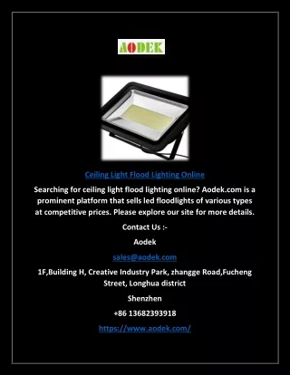 Ceiling Light Flood Lighting Online | Aodek.com